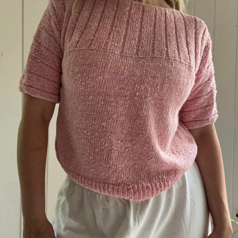 Vintage Cotton Hand Made Knit Sweater